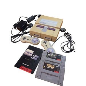 SUPER NINTENDO SNES Console System Choose Bundle 2 Games 2 Controllers (HDMI)
